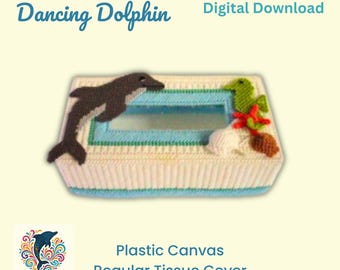 Delphin Taschentuchbox Bezug: Deko fürs Badezimmer (PDF Download)