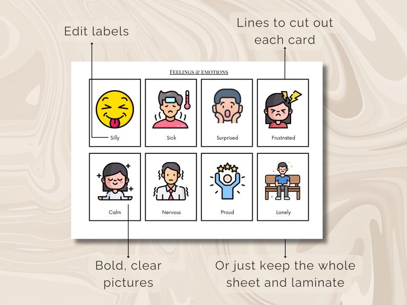 PECs Picture Communication Cards for Autism Communication pdf - Nonverbal Printable Visual Aid Flashcards for Home School or Therapy image 3