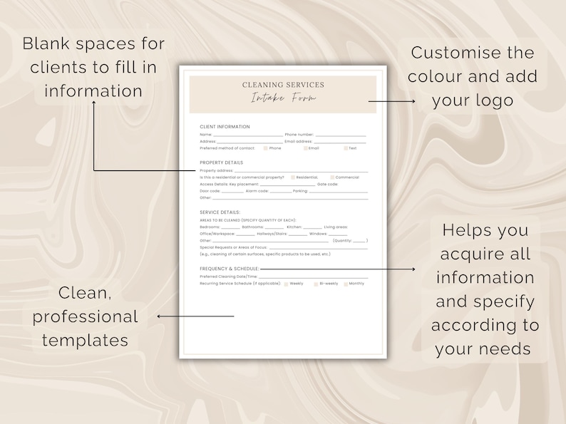 Cleaning Business Forms Bundle - Editable Cleaning Contract Cleaning ...
