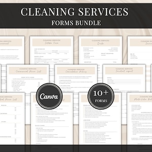 Cleaning Business Forms Bundle, Editable Cleaning Contract, Cleaning Checklist, Commercial Cleaning Proposal Template, Cleaning Service pdf