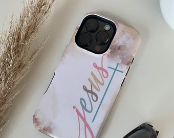 Jesus Phone Case, Christian iPhone Case, Faith Based Design, Minimal Religious Cover, Simple Jesus Aesthetic Gift