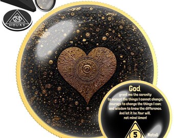 Moneda de sobriedad / Nombre y fecha grabados a medida / Ficha de recuperación personalizada de AA/NA / Regalo para personas sobrias