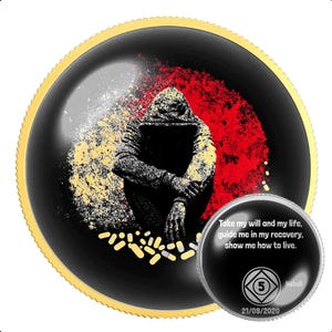 Personalized Sobriety Coin: AA NA Milestone Medallion with Serenity Prayer