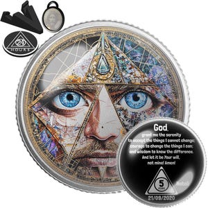 BestSeller God Sobriety Coin with Faith Message | AA NA Recovery Medallion | Clean Time Milestone Gift Sponsor Sponsee | Sober Anniversary