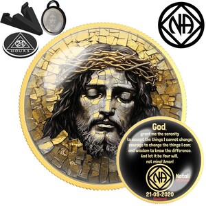 NA sobriety coin with Serenity Prayer | Narcotics Anonymous medallion | One Day at a Time
