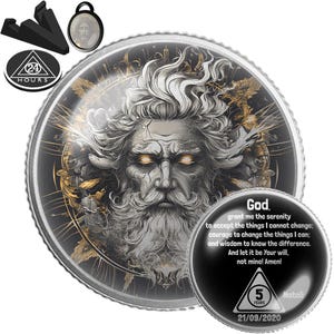 BestSeller God Sobriety Coin with Faith Message | AA NA Recovery Medallion | Clean Time Milestone Gift Sponsor Sponsee | Sober Anniversary