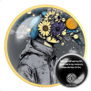 Personalized Sobriety Coin: AA NA Milestone Medallion with Serenity Prayer