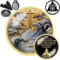 AA Sobriety Coin with Cross | One Day at a Time Recovery Chip product logo