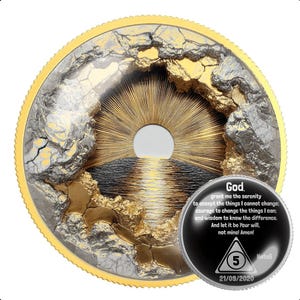 Personalized Sobriety Coin Gift Set: AA NA Milestone Medallion with eBook & Display Box