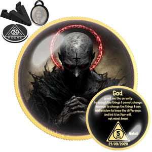 BestSeller Demon Skull Sobriety Coin for AA NA Recovery | Clean Time Milestone Medallion | Sober Anniversary Gift for Sponsor Sponsee