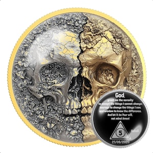 Personalized Sobriety Coin: AA NA Milestone Medallion with Serenity Prayer