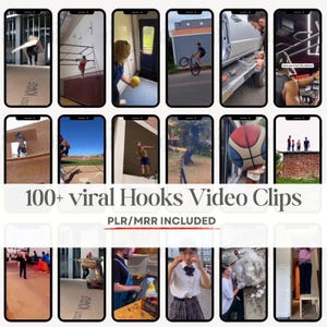 TikTok Viral Hooks Clips Bundle 2024 MP4 Download, Trending Reels, Attention Grabbing Videos, Viral Footage, MRR PLR Included