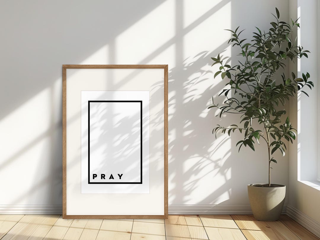 Pray Christian Wall Art | Minimalist Scripture Print (digital Download ...