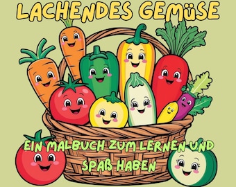 Vegetable Coloring Book for Kids (PDF) | 24 Vegetable Coloring Pages | Instant Download | Learning & Coloring | DIY Printable File