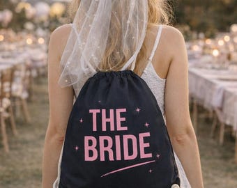 The Bride Drawstring Bag for Hen Parties | Bride Bag for Hen Parties | Bride Bag 2026 | Bridal Wedding Accessory | Bachelorette Party