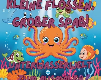 Sea Coloring Book for Kids PDF | 24 Ocean & Animal Coloring Pages | Instant Download | Underwater Coloring Pages | DIY Printable File