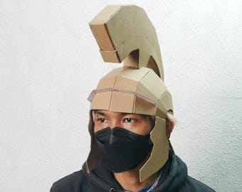 Roman Helmet Cardboard Template with Video Tutorial – Printable DIY Pattern for Costume, Cosplay, and Craft Projects