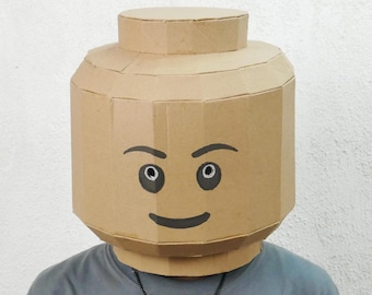 Lego Helmet Cardboard Template with Video Tutorial – Printable DIY Pattern for Costume, Cosplay, and Craft Projects