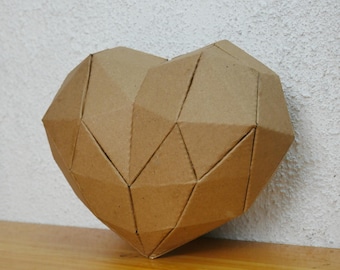 Heart Shaped Cardboard Template with Video Tutorial – Printable DIY Pattern for Crafts, Gifts, and Creative Projects