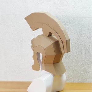 Roman Helmet Cardboard Template with Video Tutorial – Printable DIY Pattern for Costume, Cosplay, and Craft Projects image 4