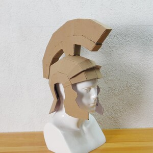 Roman Helmet Cardboard Template with Video Tutorial – Printable DIY Pattern for Costume, Cosplay, and Craft Projects image 3