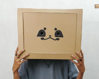 TV Head Helmet Cardboard Template with Video Tutorial – Printable DIY Pattern for Costume, Cosplay, and Creative Craft Projects