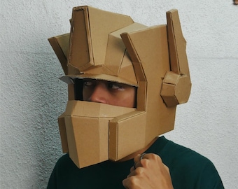 Optimus Prime Helmet Cardboard Template with Video Tutorial – Printable DIY Pattern for Costume, Cosplay, and Craft Projects