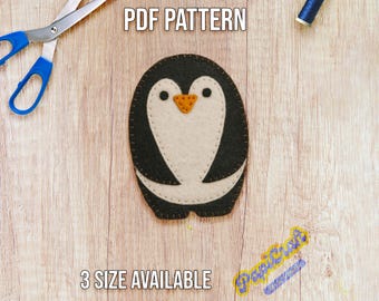 Felt Penguin Ornament PDF Sewing Pattern – Christmas Felt Plush Template – DIY Holiday Decoration – Beginner Friendly Digital Download