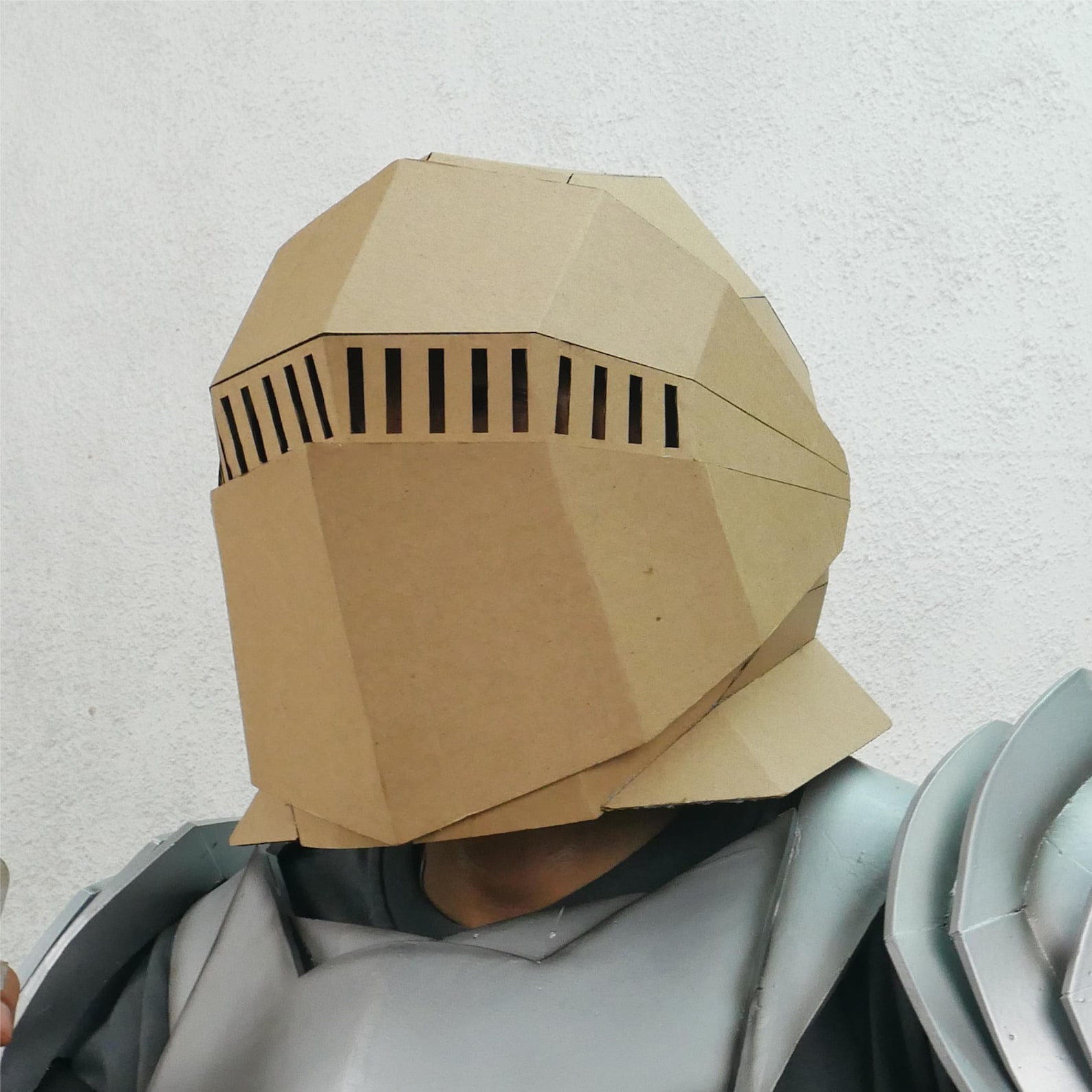 Knight Helmet Cardboard Template With Video Tutorial Printable DIY