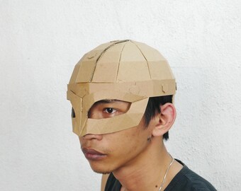 Viking Helmet with Mask Cardboard Template with Video Tutorial – Printable DIY Pattern for Costume, Cosplay, and Craft Projects