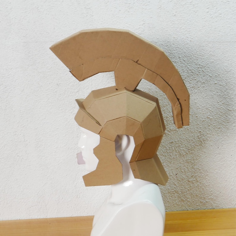 Roman Helmet Cardboard Template with Video Tutorial – Printable DIY Pattern for Costume, Cosplay, and Craft Projects image 5