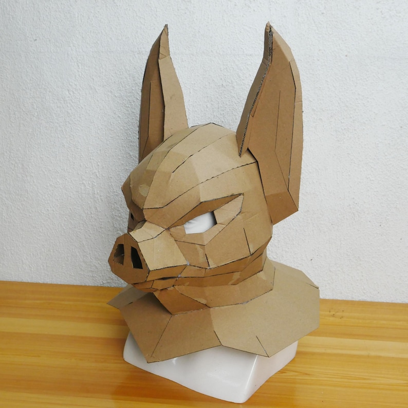 Bat Helmet Cardboard Template With Video Tutorial – Printable DIY ...