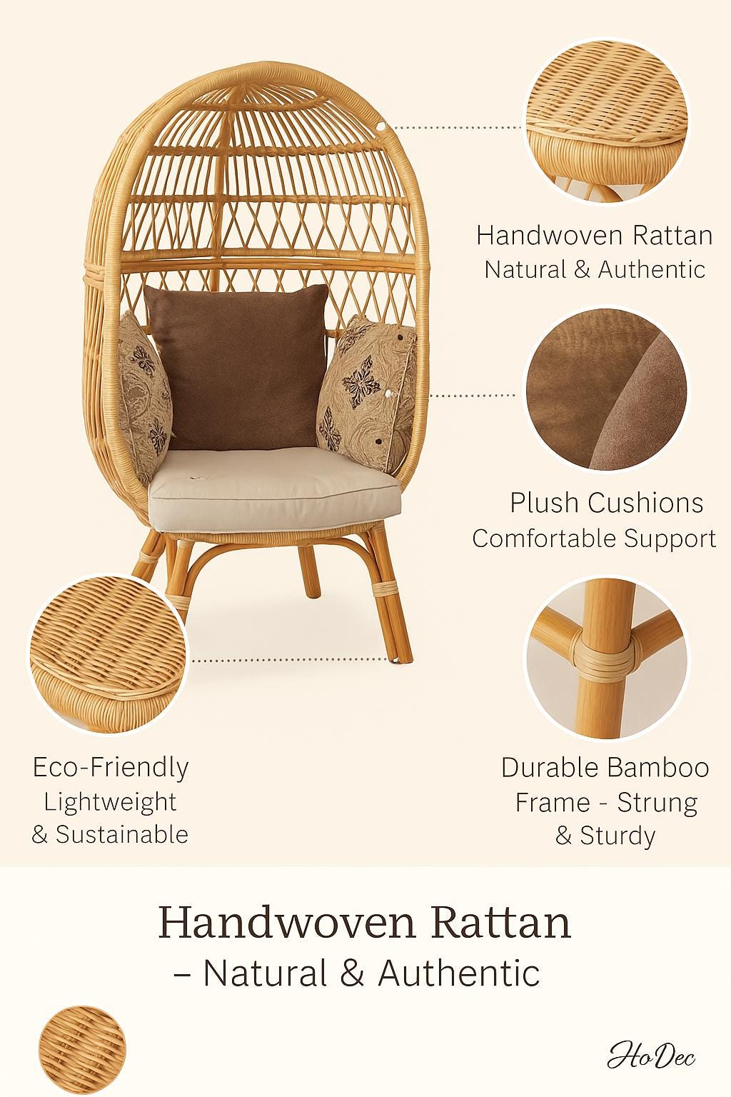 Bamboo Egg Chair UK