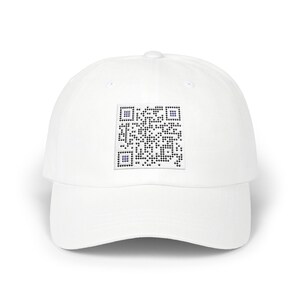 QR Code Design Dad Cap | Minimal Tech Dad Hat, Scannable Square