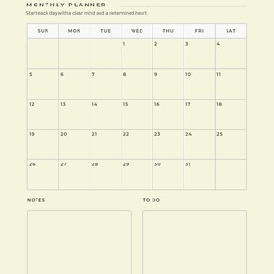 Minimalist Monthly Planner Printable | 2025 Calendar | A4 & US Letter | Instant Download PDF