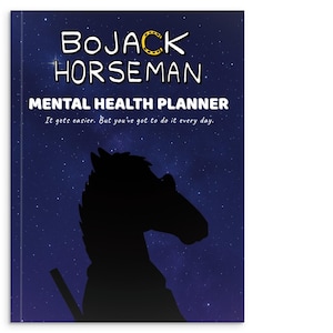 BoJack Horseman-inspirierter Mental-Gesundheits-Planer – 64-seitiges digitales Journal für Angst, Selbstreflektion & emotionales Wachstum (druckbare PDF)