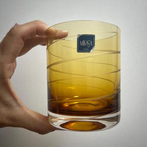 Mikasa Amber whiskey glass | Vintage | Mikasa France | replacement glass
