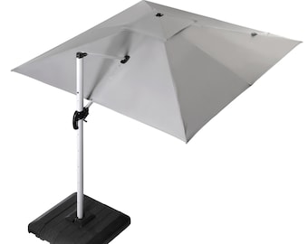 11 ft led solar patio umbrella Solar 3 Tiers Patio Umbrella Outdoor with LED 10FT / Burgundy