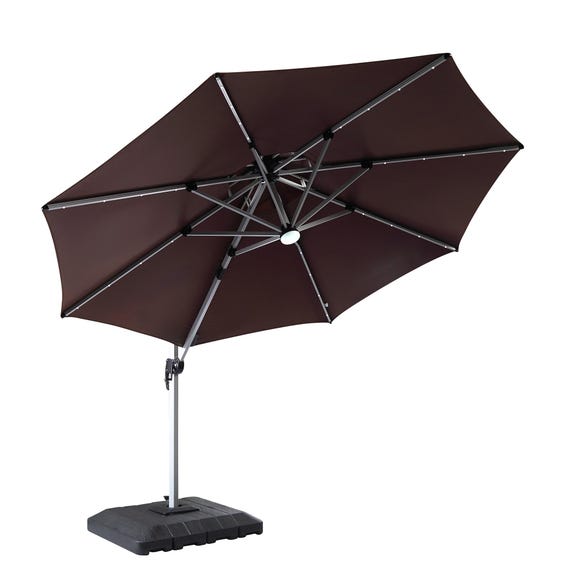 ZUPERIA 10 Feet Round Patio Umbrella Outdoor Cantilever With Solar Powered LED Lights Aluminum Offset Umbrella With 360 Degree Rotation - Etsy ZUPERIA 10 Feet Round Patio Umbrella Outdoor Cantilever With Solar Powered LED Lights Aluminum Offset Umbrella With 360 Degree Rotation - Etsy