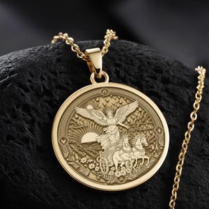 14K Gold Goddess Eos Necklace , Roman Mythology Jewelry ,Silver Goddess Pendant