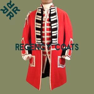 Red Wool 60th Royal Regiment Jacket: British Military Uniform