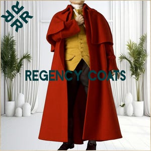 Garrick Cape Coat, Patrick Henry Colonial Overcoat, 18th Century Governor Outfit