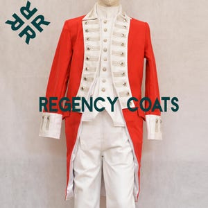 Military Officer Jacket, Historical Jacket, British Military Uniform Coat, 18th Century Uniform, Handmade Red Wool Tailcoat