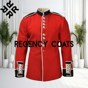 Britische Armeejacke, Kavalleriejacke der irischen Garde, Tunika der königlichen Garde, 18th Century Uniformjacke, britische Uniformjacke, rote Wolljacke