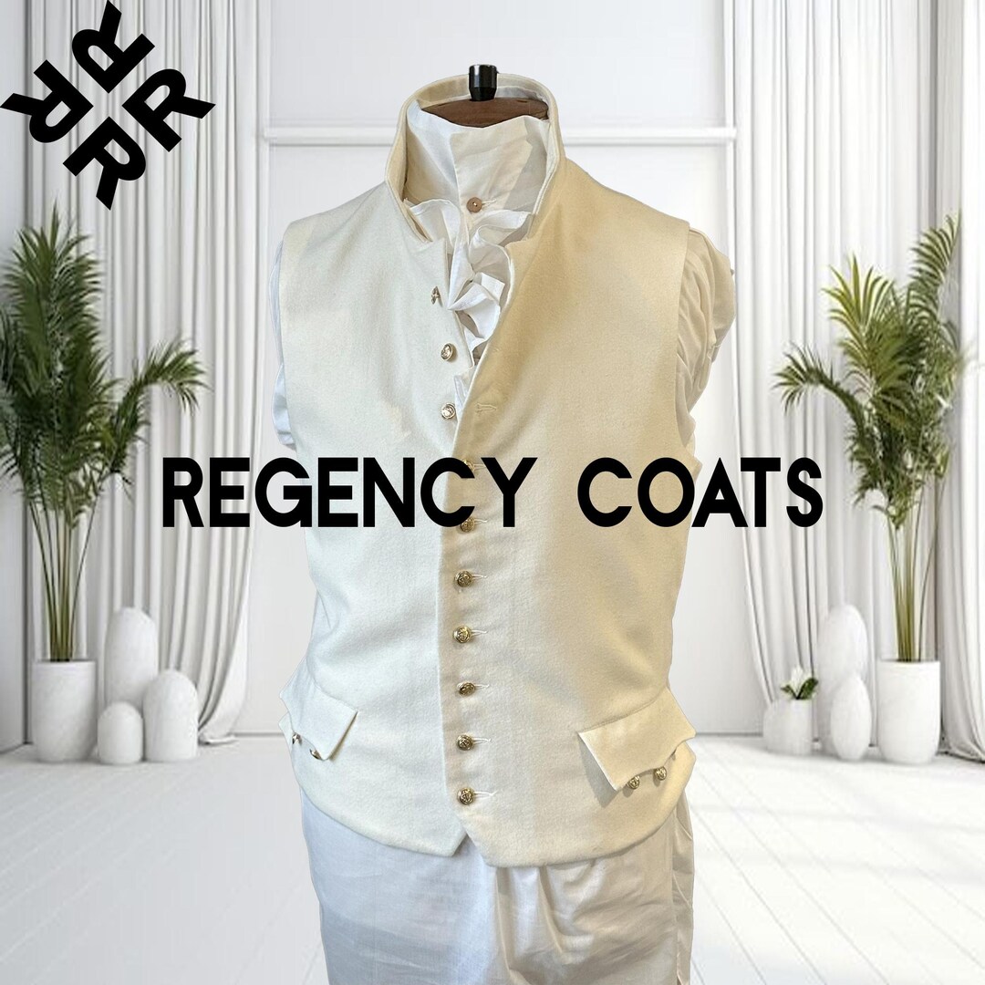 Handmade White Wool Naval Vest: 18th Century Colonial Waistcoat - Etsy