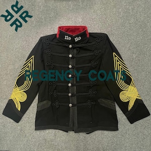 Hussar Dolman Jacket, 19th Century Hussar Jacket, Marine Infantry Lieutenant Jacket, Black Wool Hussar Coat Fast & Secure Worldwide Shipping