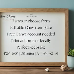 Editable Canva template for personalised Mum photo collage wall art. Features the word “MUMMY” filled with your chosen photos, customisable text and background colour. Perfect Mother’s Day, birthday or memory keepsake gift, with 7 popular size options.