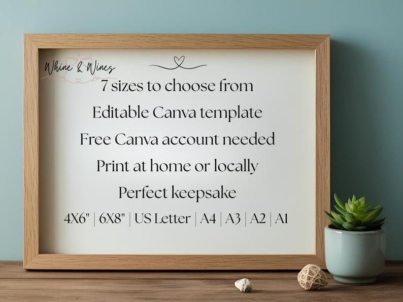 Editable Canva template for personalised Mum photo collage wall art. Features the word “MUMMY” filled with your chosen photos, customisable text and background colour. Perfect Mother’s Day, birthday or memory keepsake gift, with 7 popular size options.