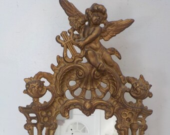 Antique Victorian Footed Brass Cherub Hand Mirror - Etsy Winged 