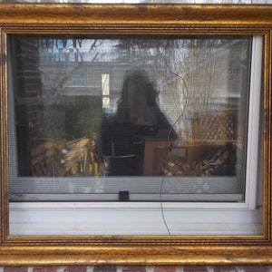Vintage Arts & Crafts, ART DECO Gilt Gold , Worn Finish , Shabby Large Picture FRAME, 18 3/8 x 23 1/4 in. fit ,c1930-40s